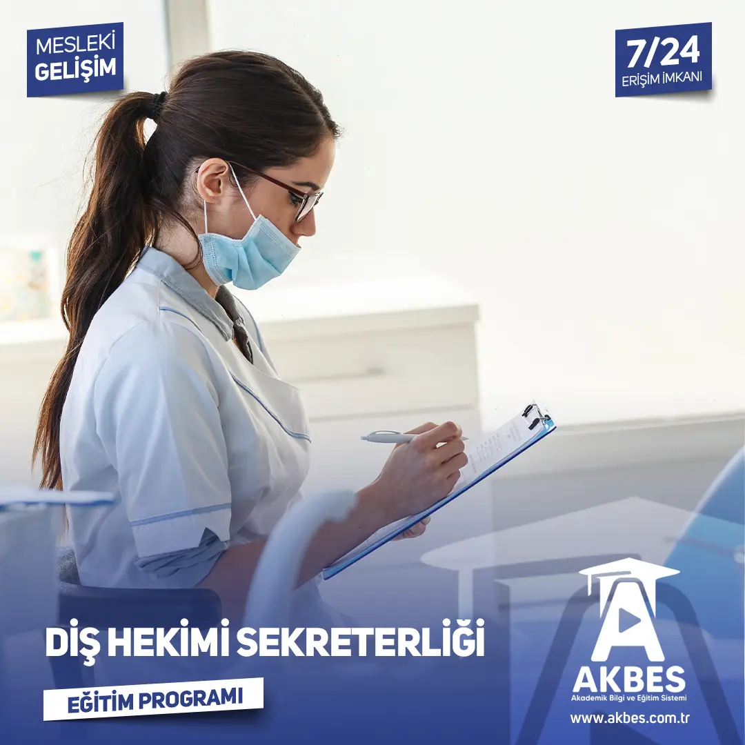 Diş Hekimi Sekreterliği Eğitimi ile hasta yönetimi, randevu takibi ve klinik operasyonları profesyonelce yönetmeyi öğrenin!